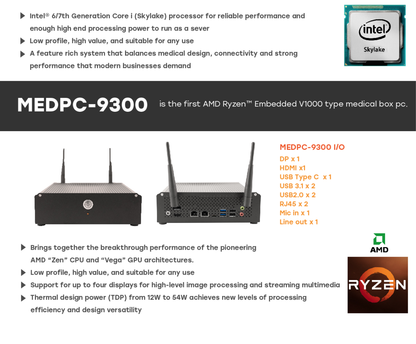 fanless medical box pc 